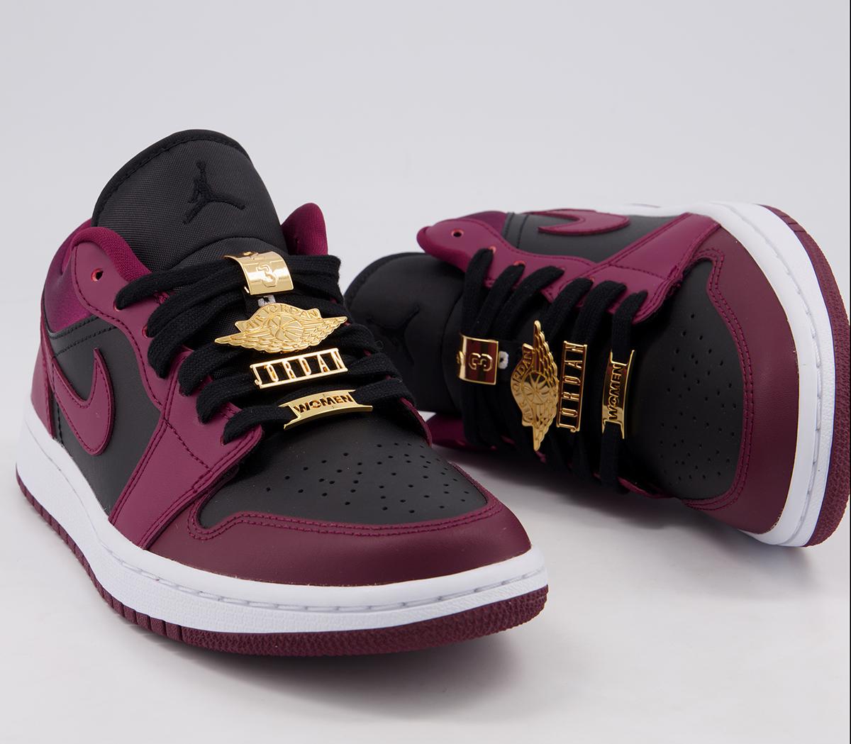 Jordan Air Jordan 1 Low Trainers Dark Beetroot Black White