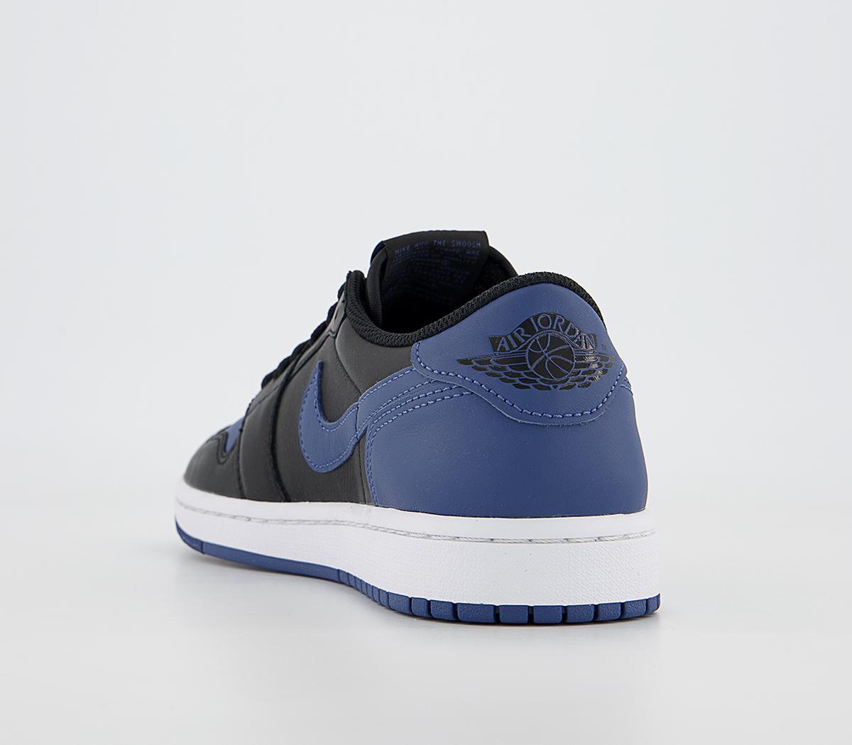 Jordan Air Jordan 1 Low Trainers Jordan Air Jordan 1 Low Trainers Black Mystic Navy White