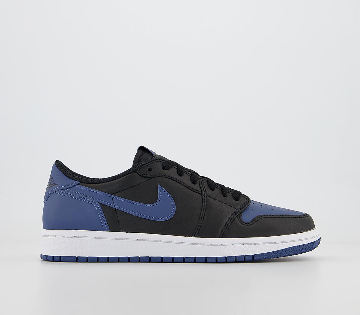 Jordan Air Jordan 1 Low Trainers Black Mystic Navy White - Men's