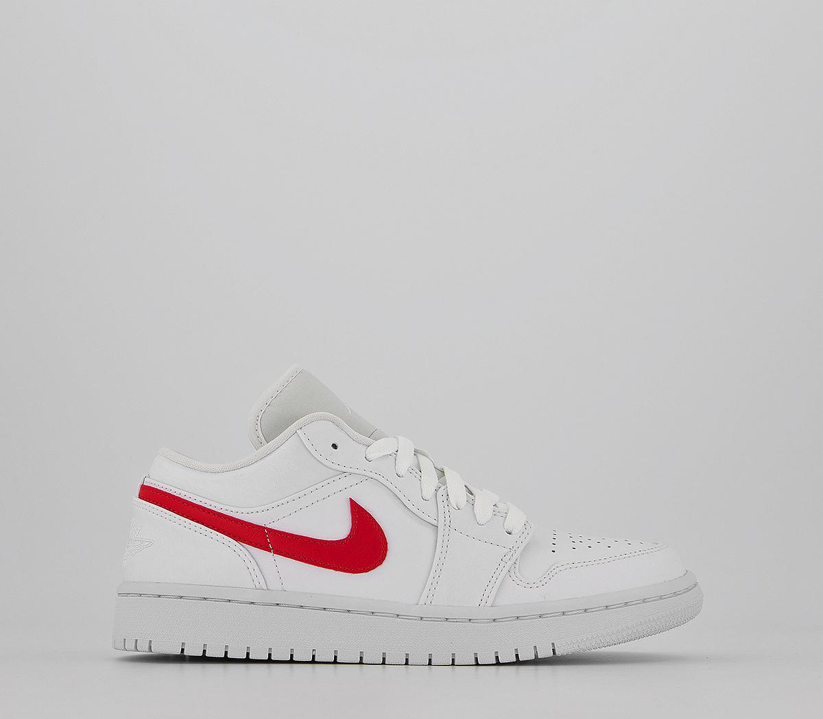 white air jordan 1 low trainers