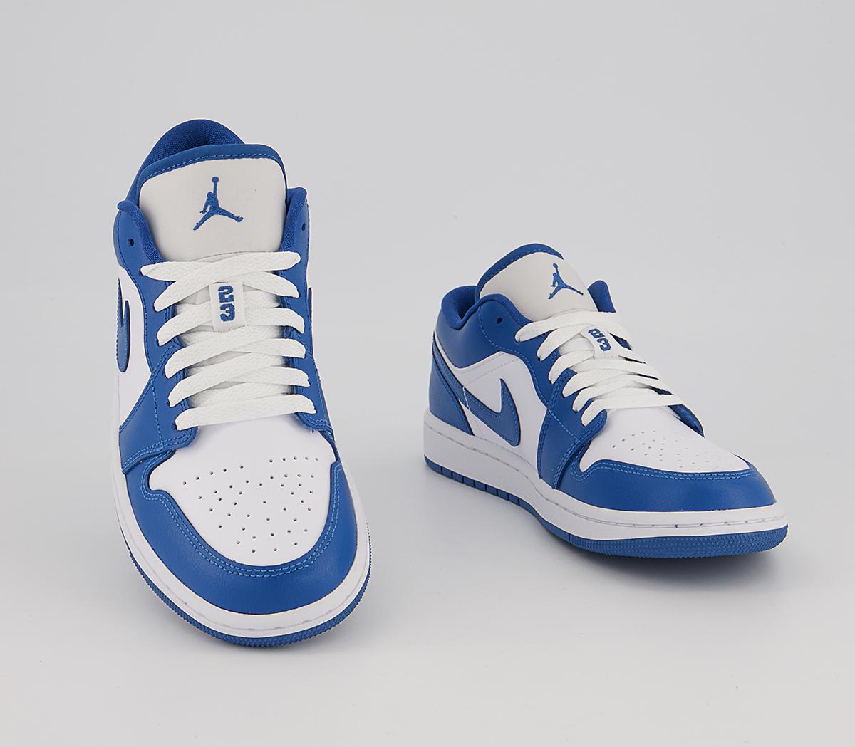Jordan Air Jordan Low Trainers White Marina Blue White Men's