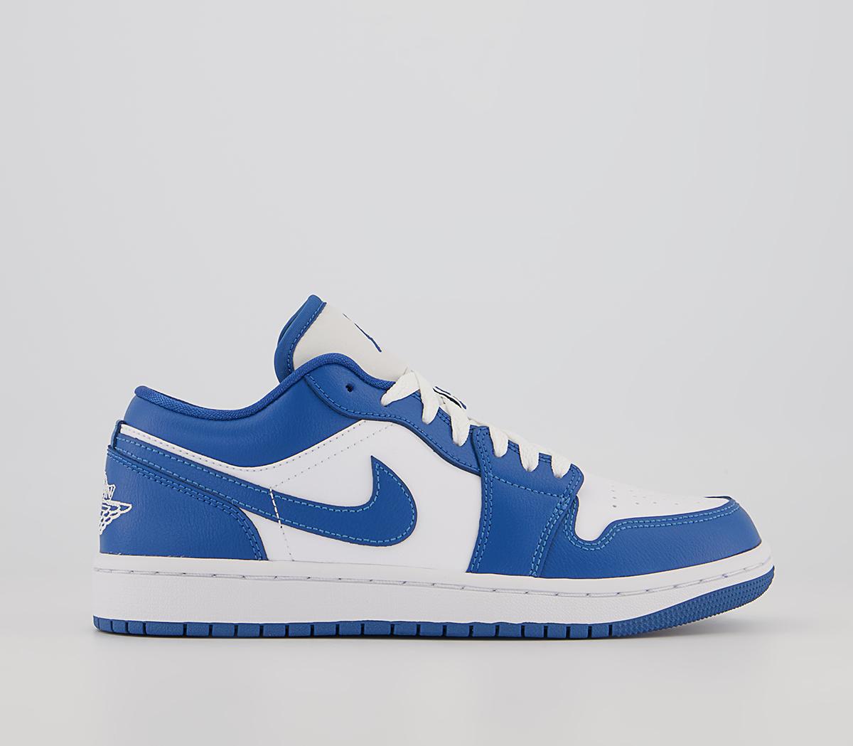 Air jordan 1 low blue and white hotsell