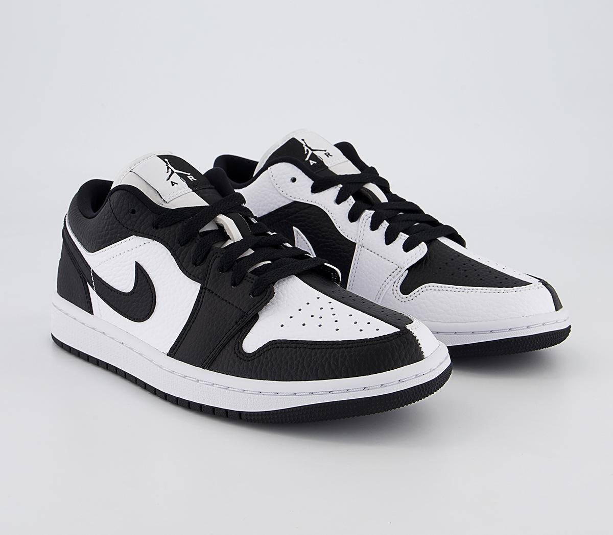 Jordan Air Jordan 1 Low Trainers White Black White Split Womens Trainers 0501