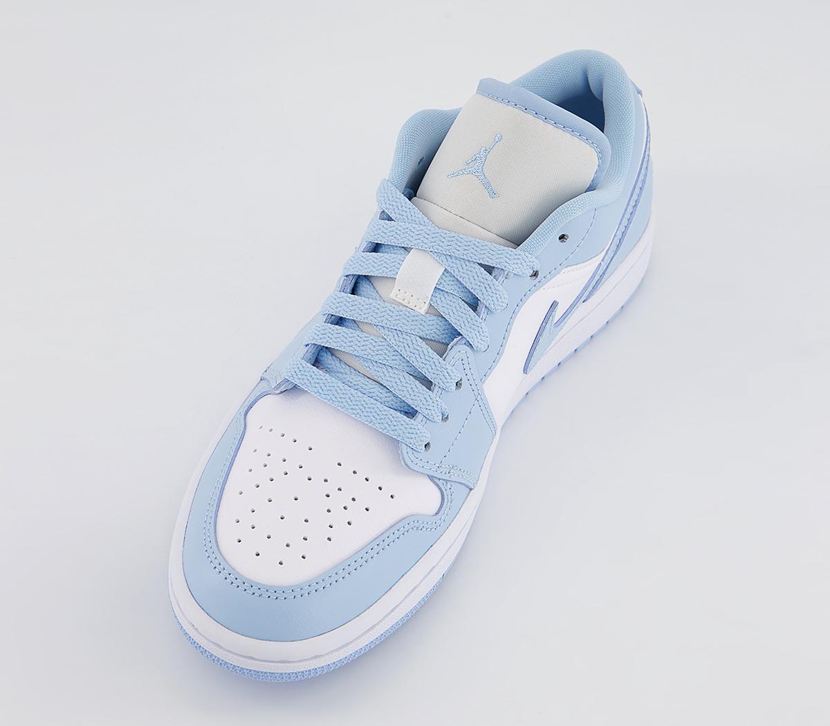 Jordan Air Jordan Low Trainers White Ice Blue Women's Trainers