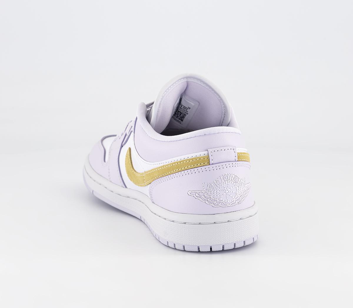 Jordan Air Jordan 1 Low Trainers Jordan Air Jordan 1 Low Trainers Barely Grape Lemon Wash White