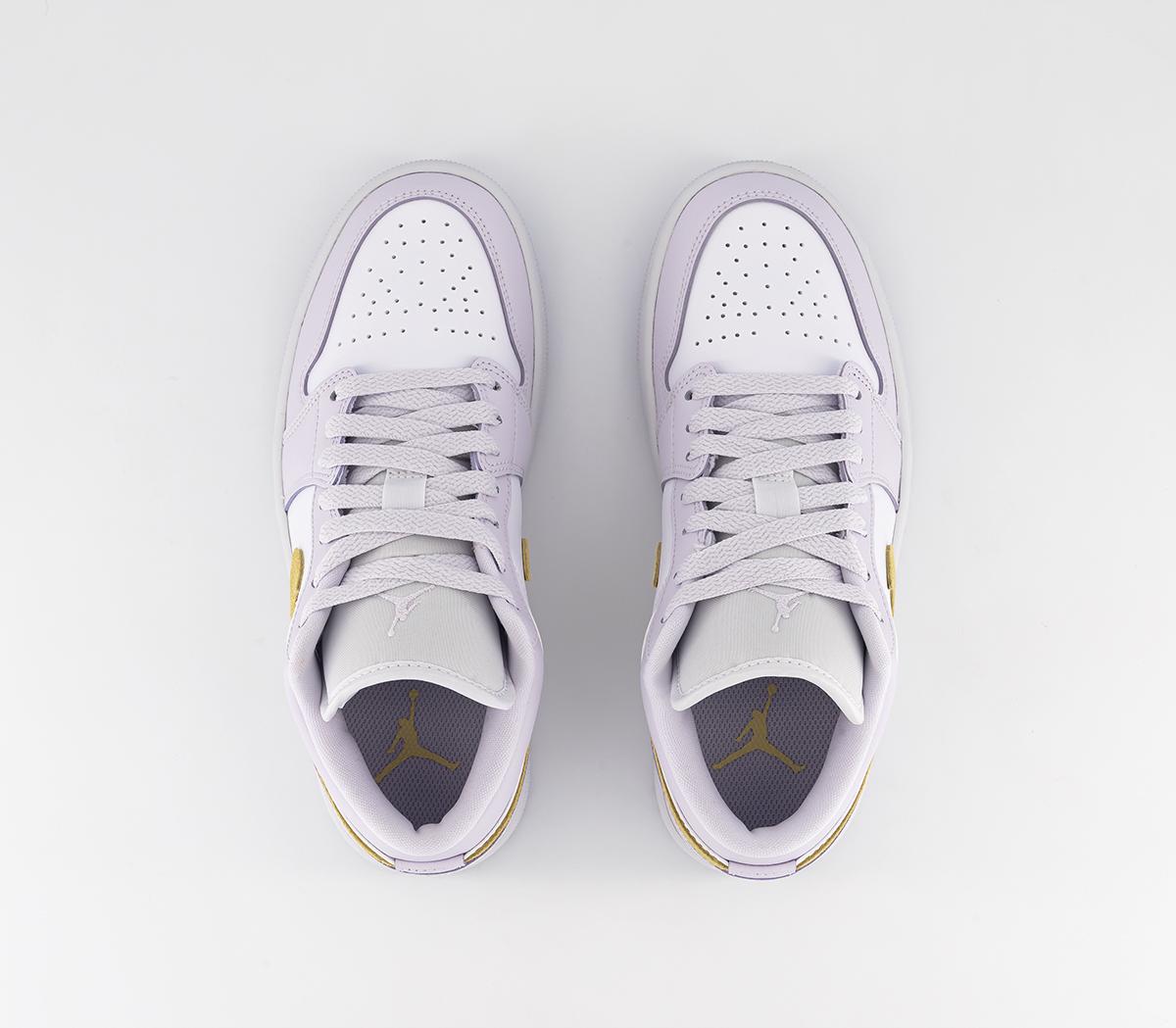 Jordan Air Jordan 1 Low Trainers Jordan Air Jordan 1 Low Trainers Barely Grape Lemon Wash White