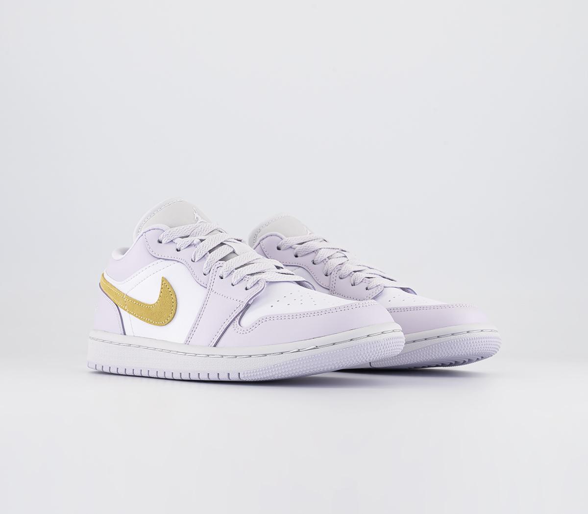 Jordan Air Jordan 1 Low Trainers Jordan Air Jordan 1 Low Trainers Barely Grape Lemon Wash White