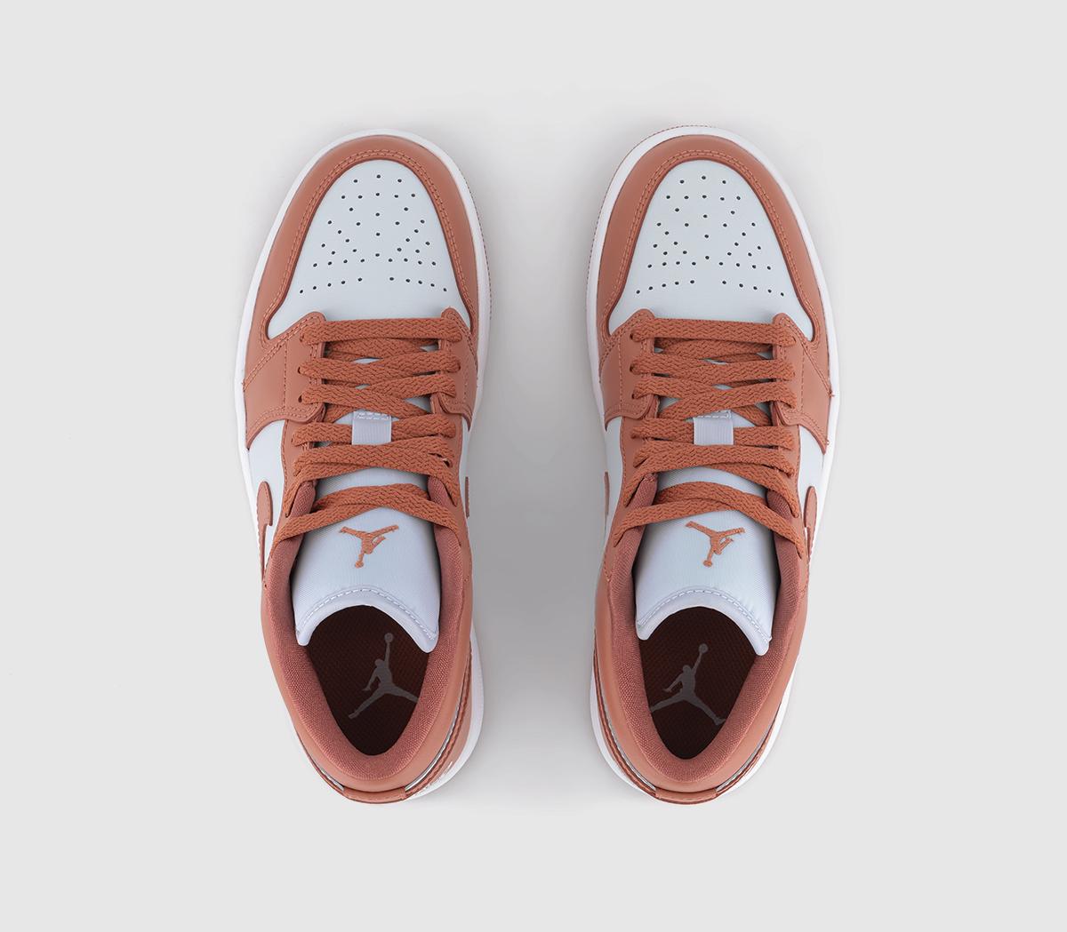 JordanAir Jordan 1 Low TrainersPure Platinum Sky J Orange White