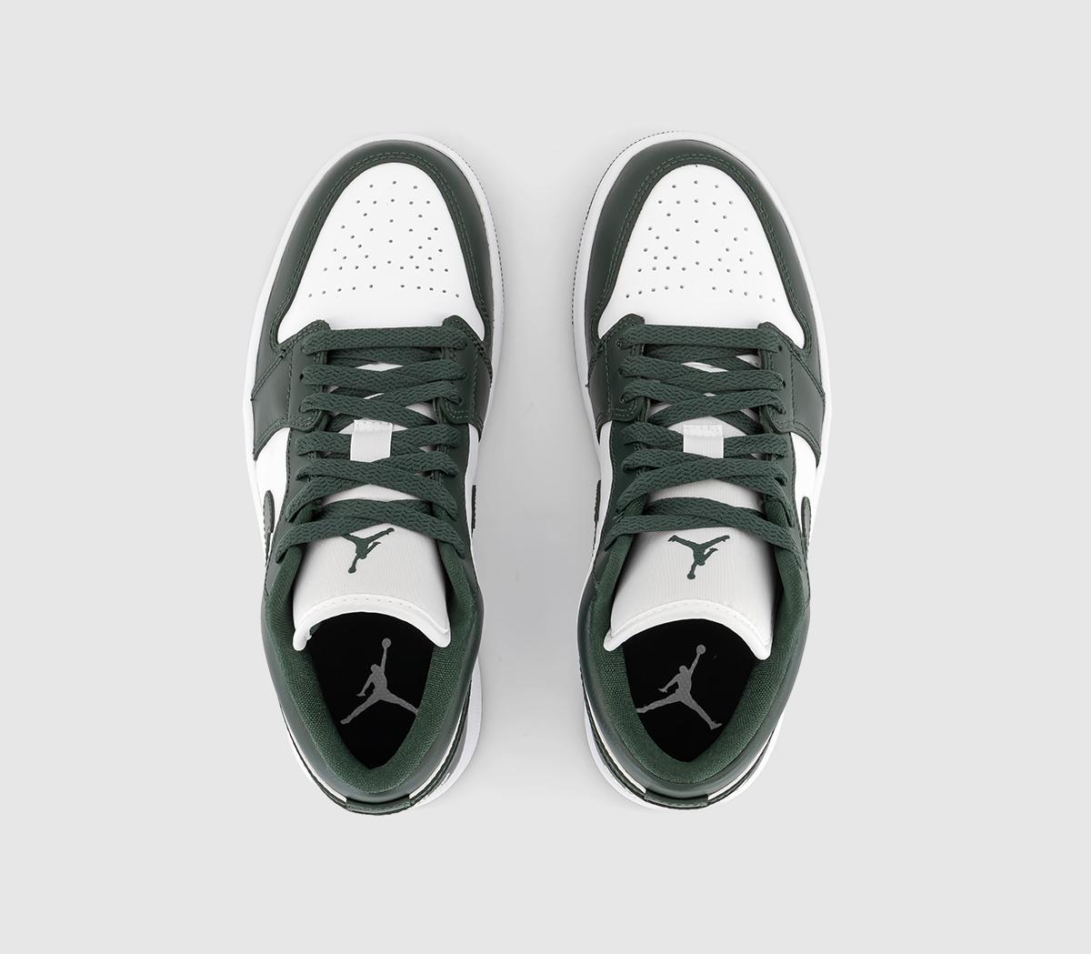 Jordan Air Jordan 1 Low Trainers White Galactic Jade - Air Jordan 1