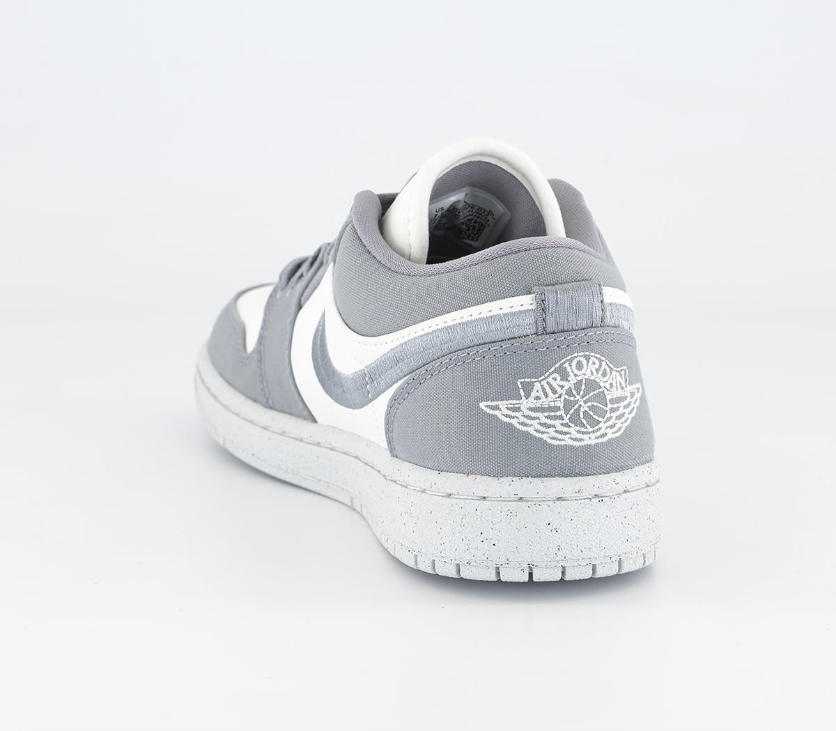 JordanAir Jordan 1 Low TrainersLight Steel Grey Sail White