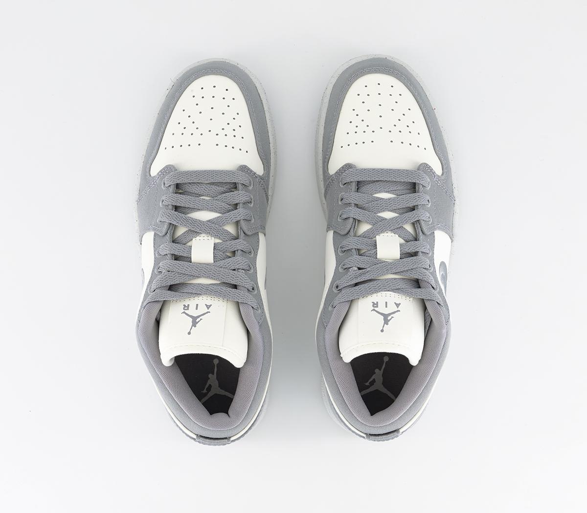 JordanAir Jordan 1 Low TrainersLight Steel Grey Sail White