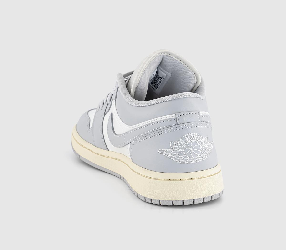 JordanAir Jordan 1 Low Trainers JordanAir Jordan 1 Low TrainersSail Neutral Grey Coconut Milk