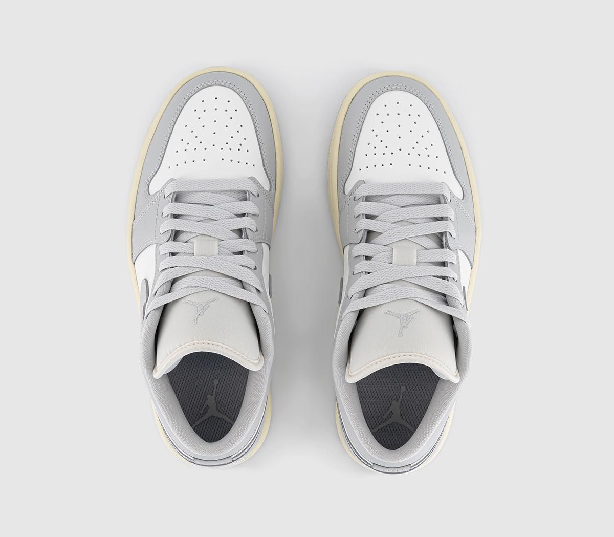 JordanAir Jordan 1 Low Trainers JordanAir Jordan 1 Low TrainersSail Neutral Grey Coconut Milk
