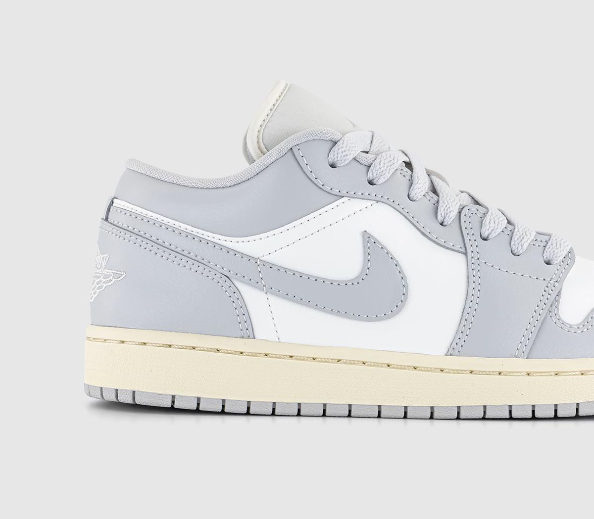 JordanAir Jordan 1 Low Trainers JordanAir Jordan 1 Low TrainersSail Neutral Grey Coconut Milk