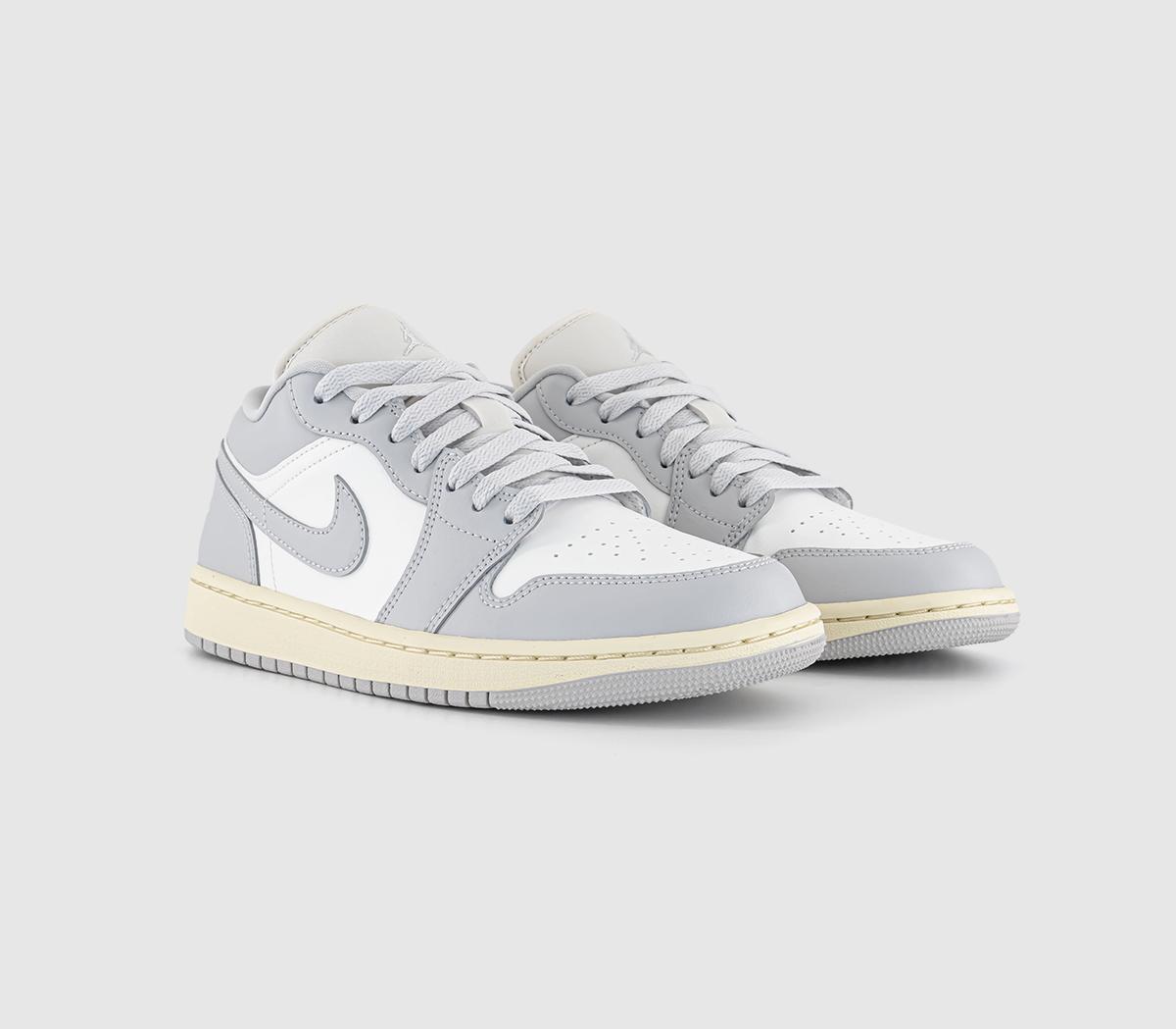 JordanAir Jordan 1 Low Trainers JordanAir Jordan 1 Low TrainersSail Neutral Grey Coconut Milk