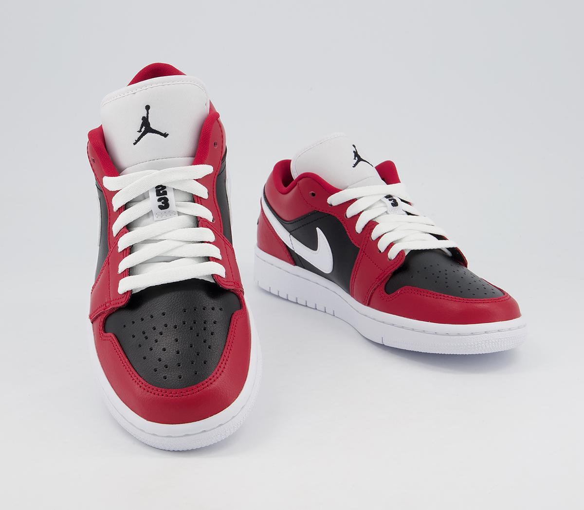 Jordan Air Jordan 1 Low Trainers Gym Red White Black - Women's Trainers