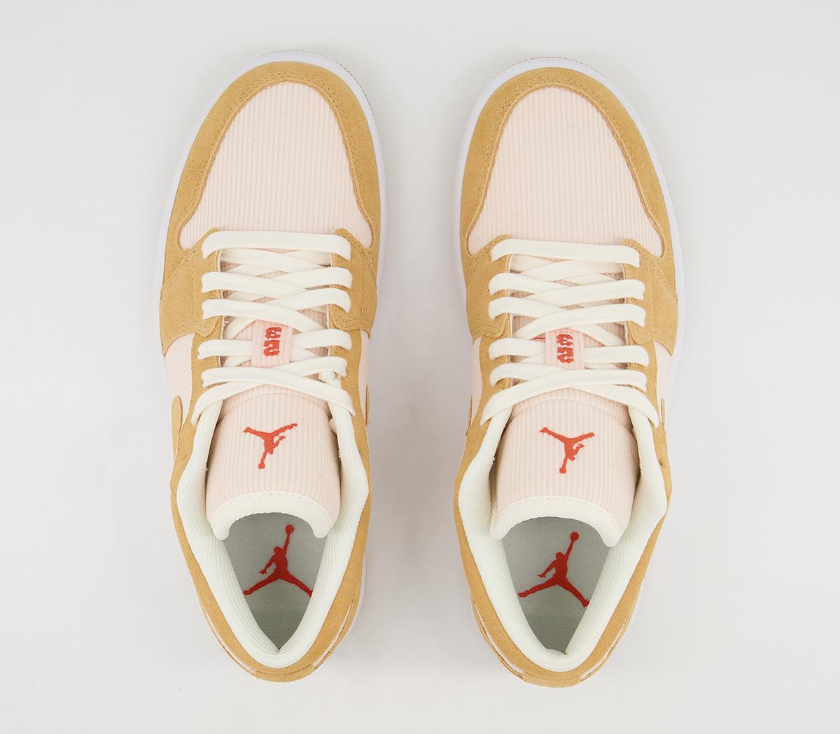 Jordan Air Jordan 1 Low Trainers Twine Orange Quartz Women's Trainers