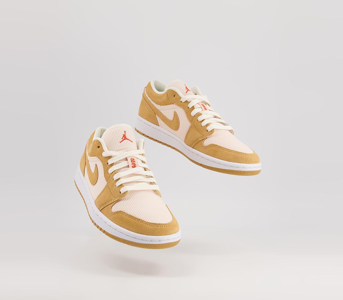 Jordan Air Jordan 1 Low Trainers Twine Orange Quartz Women's Trainers