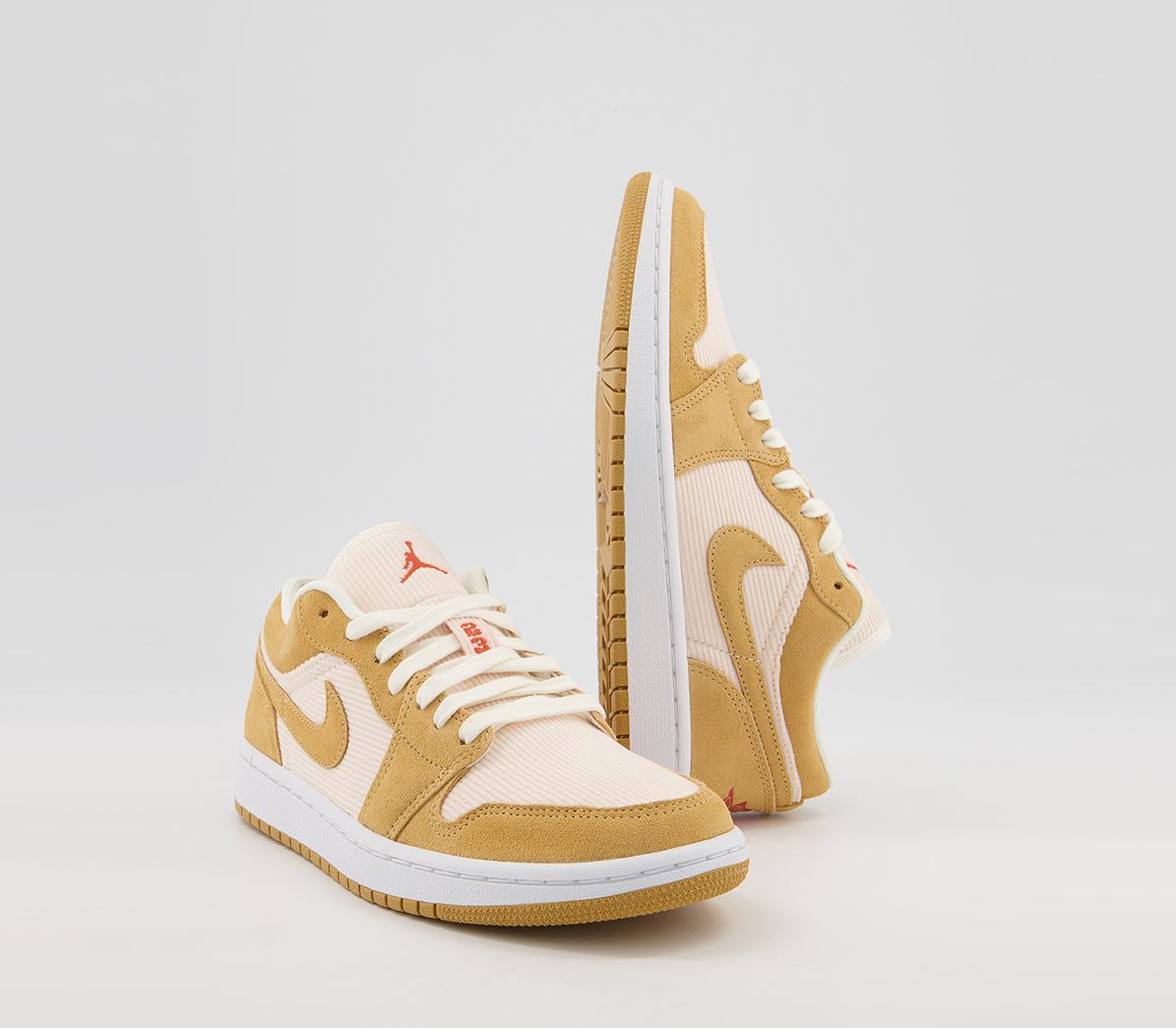 Jordan Air Jordan 1 Low Trainers Twine Orange Quartz Women's Trainers