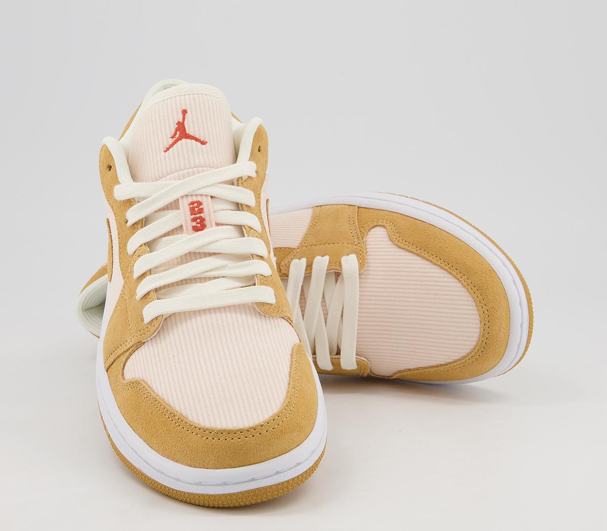 Jordan Air Jordan 1 Low Trainers Twine Orange Quartz Women's Trainers