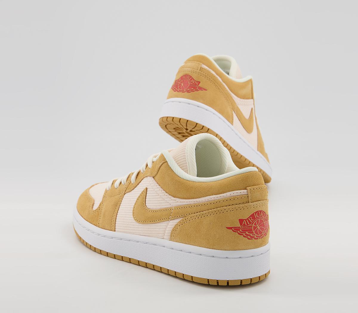 Jordan Air Jordan 1 Low Trainers Twine Orange Quartz Women's Trainers