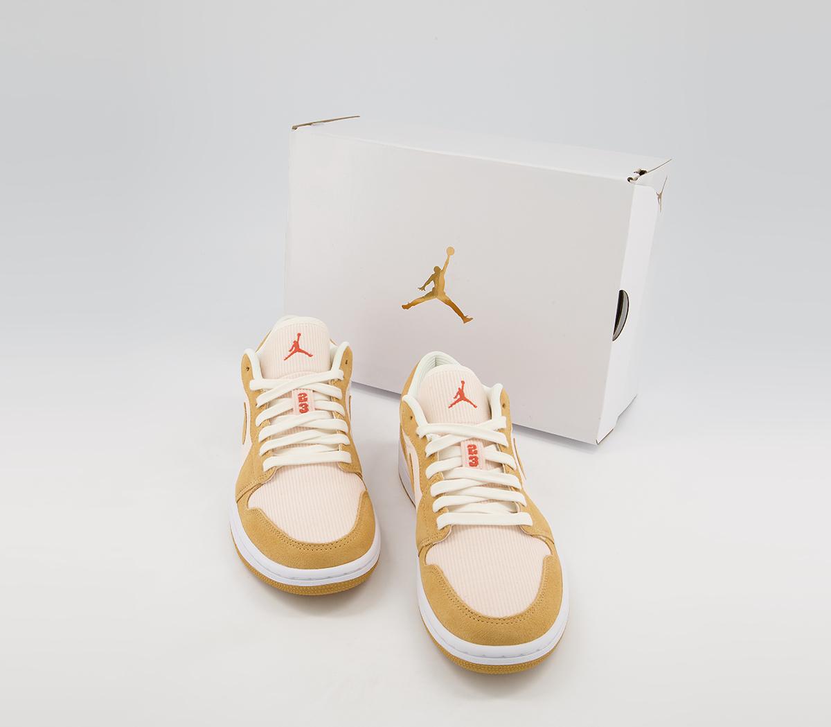 Jordan Air Jordan 1 Low Trainers Twine Orange Quartz Women's Trainers