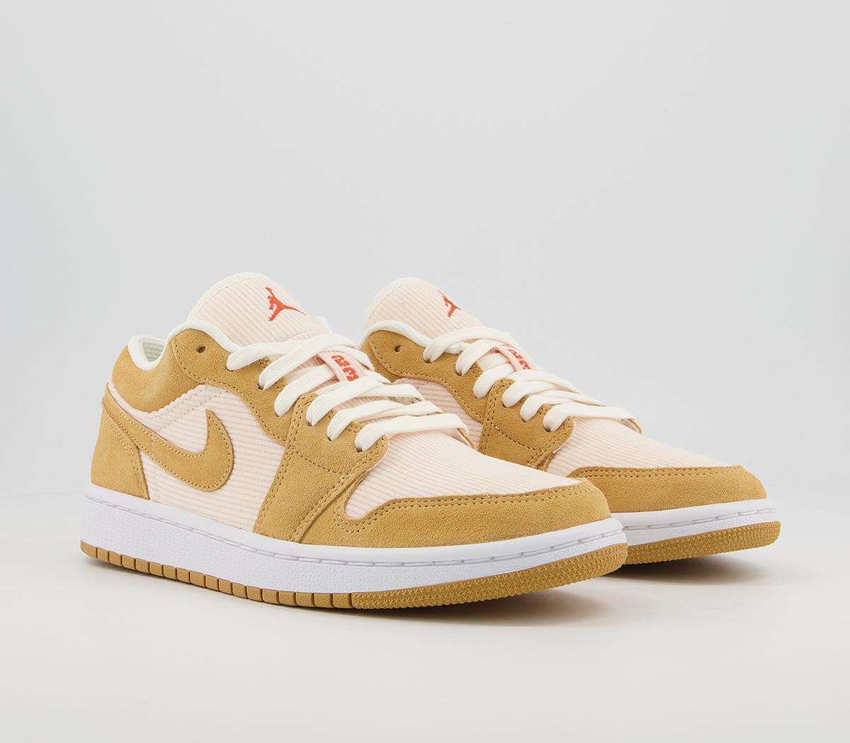 Jordan Air Jordan 1 Low Trainers Twine Orange Quartz Women's Trainers
