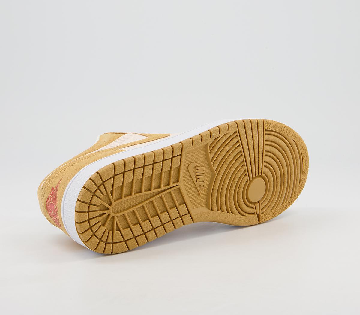 Jordan Air Jordan 1 Low Trainers Twine Orange Quartz Women's Trainers