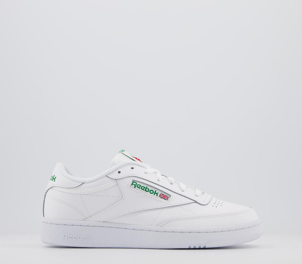imod celle fryser Reebok Club C 85 Trainers White Green - Women's Classic Trainers