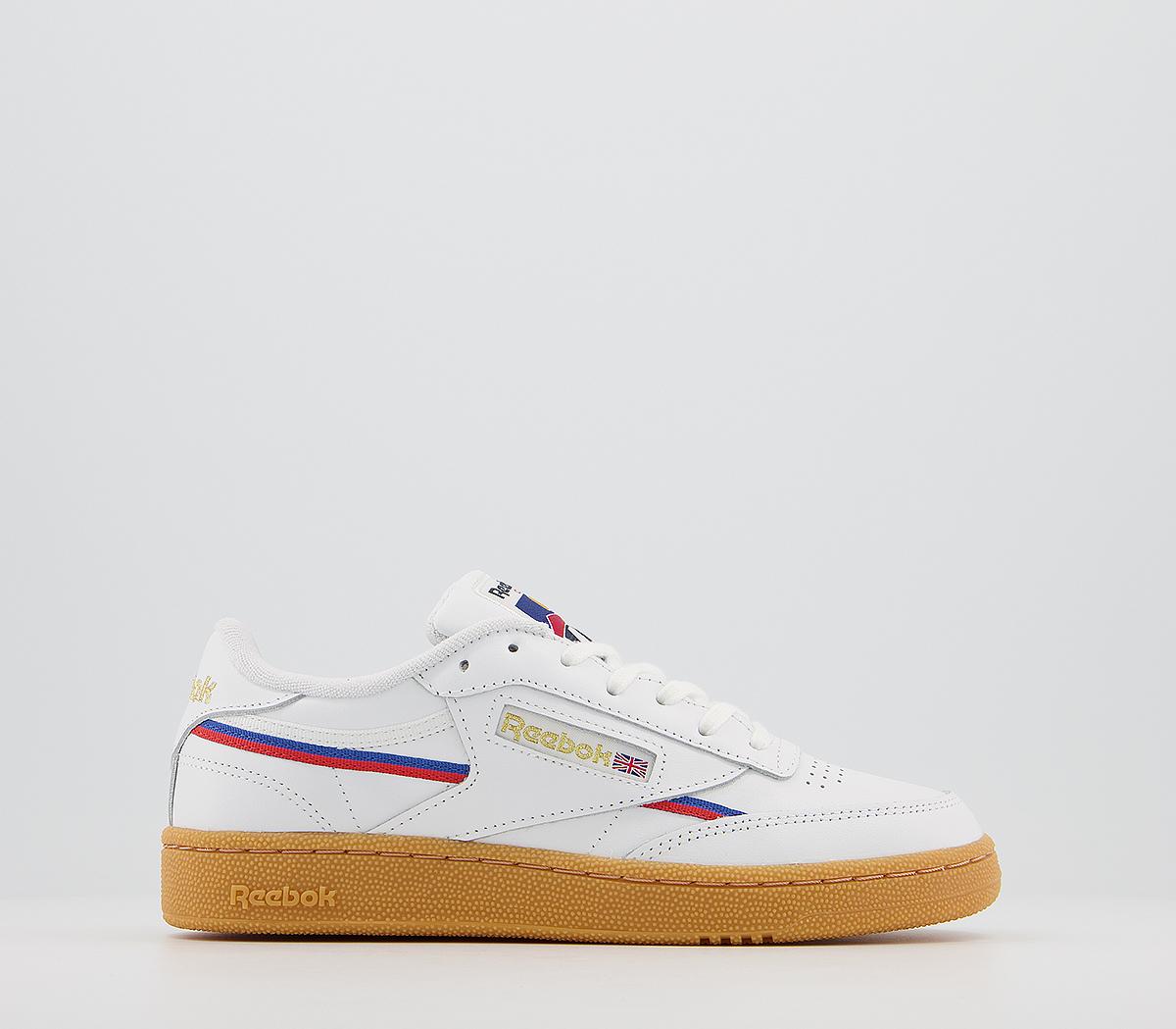 Reebok Club C 85 Trainers White Radiant Red Blue Blast Women s Trainers