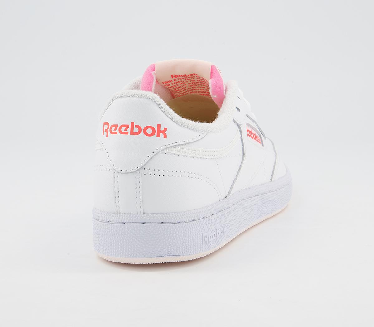 Reebok Club C 85 Trainers Reebok Club C 85 Trainers White Ceramic Pink Orange