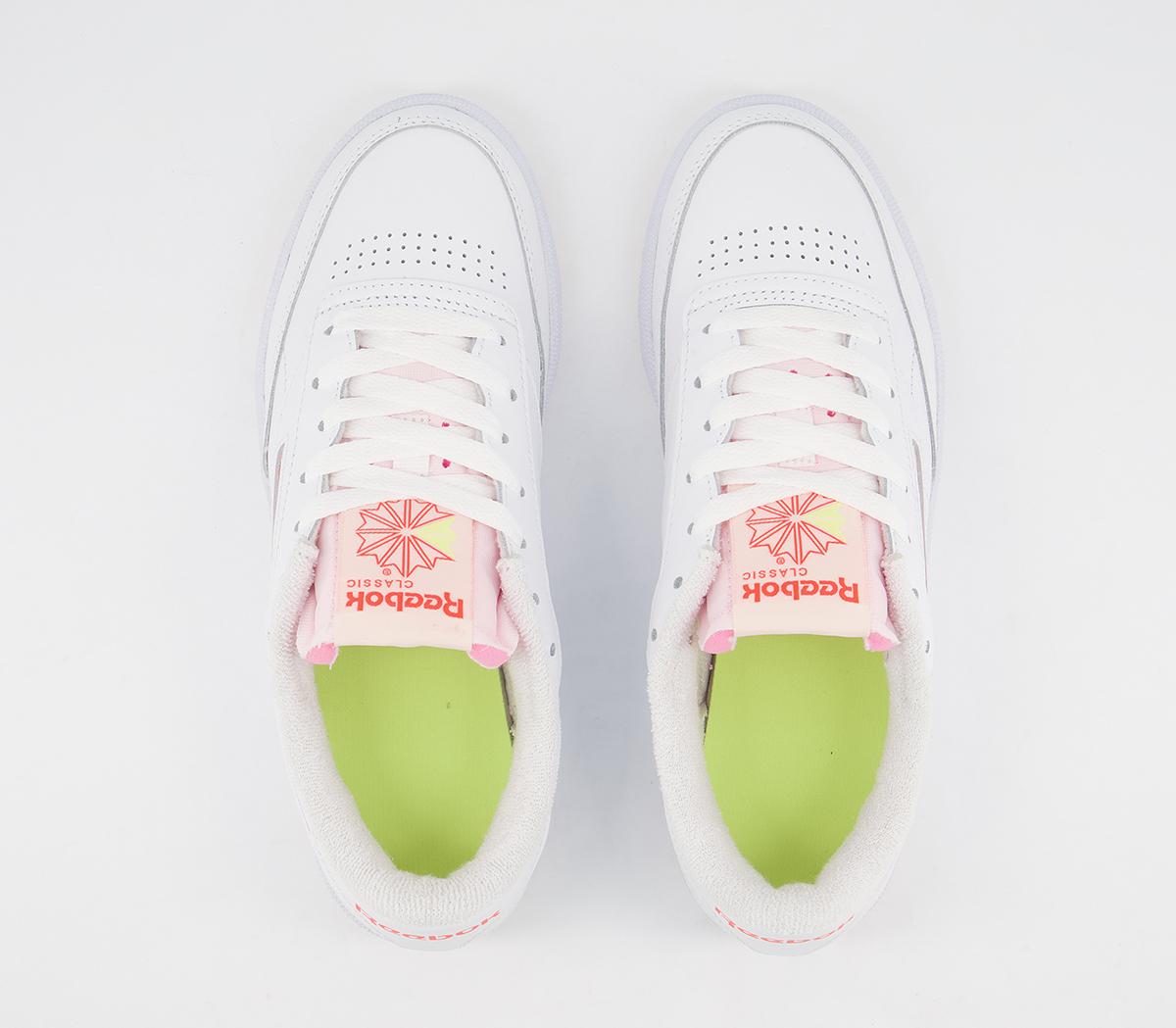 Reebok Club C 85 Trainers Reebok Club C 85 Trainers White Ceramic Pink Orange