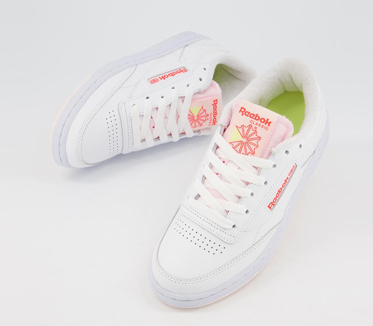 Reebok Club C 85 Trainers Reebok Club C 85 Trainers White Ceramic Pink Orange