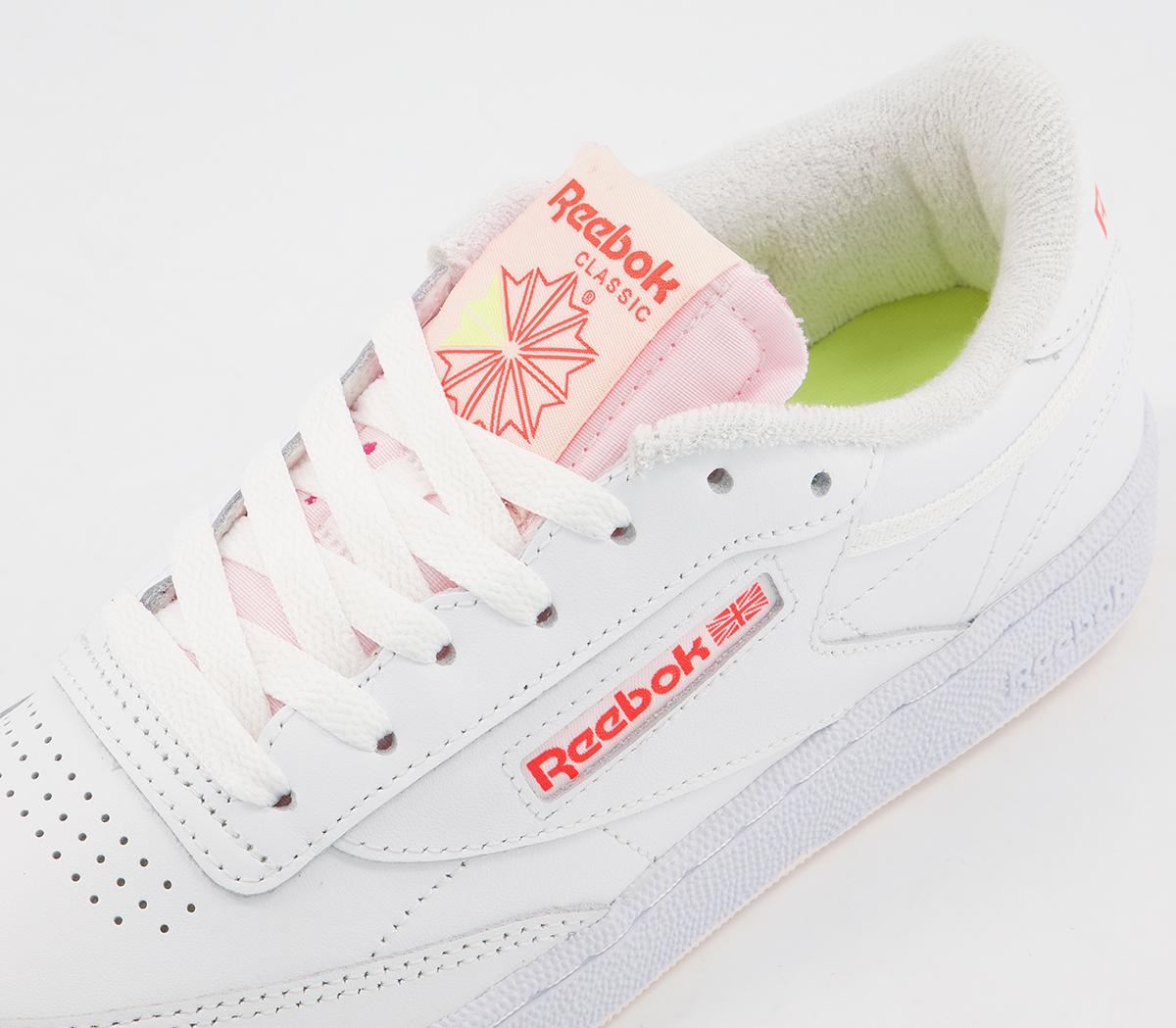 Reebok Club C 85 Trainers Reebok Club C 85 Trainers White Ceramic Pink Orange