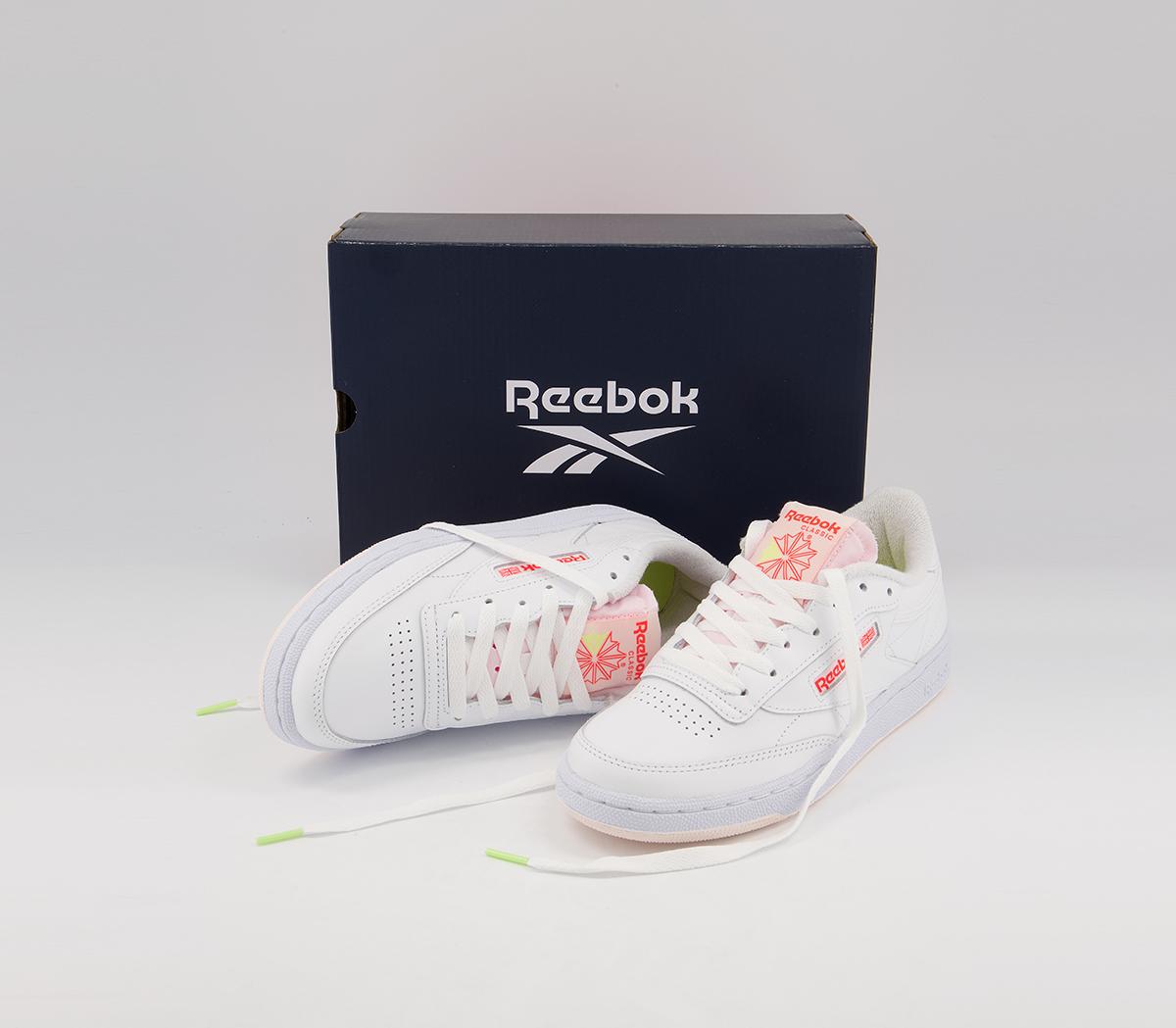 Reebok Club C 85 Trainers Reebok Club C 85 Trainers White Ceramic Pink Orange