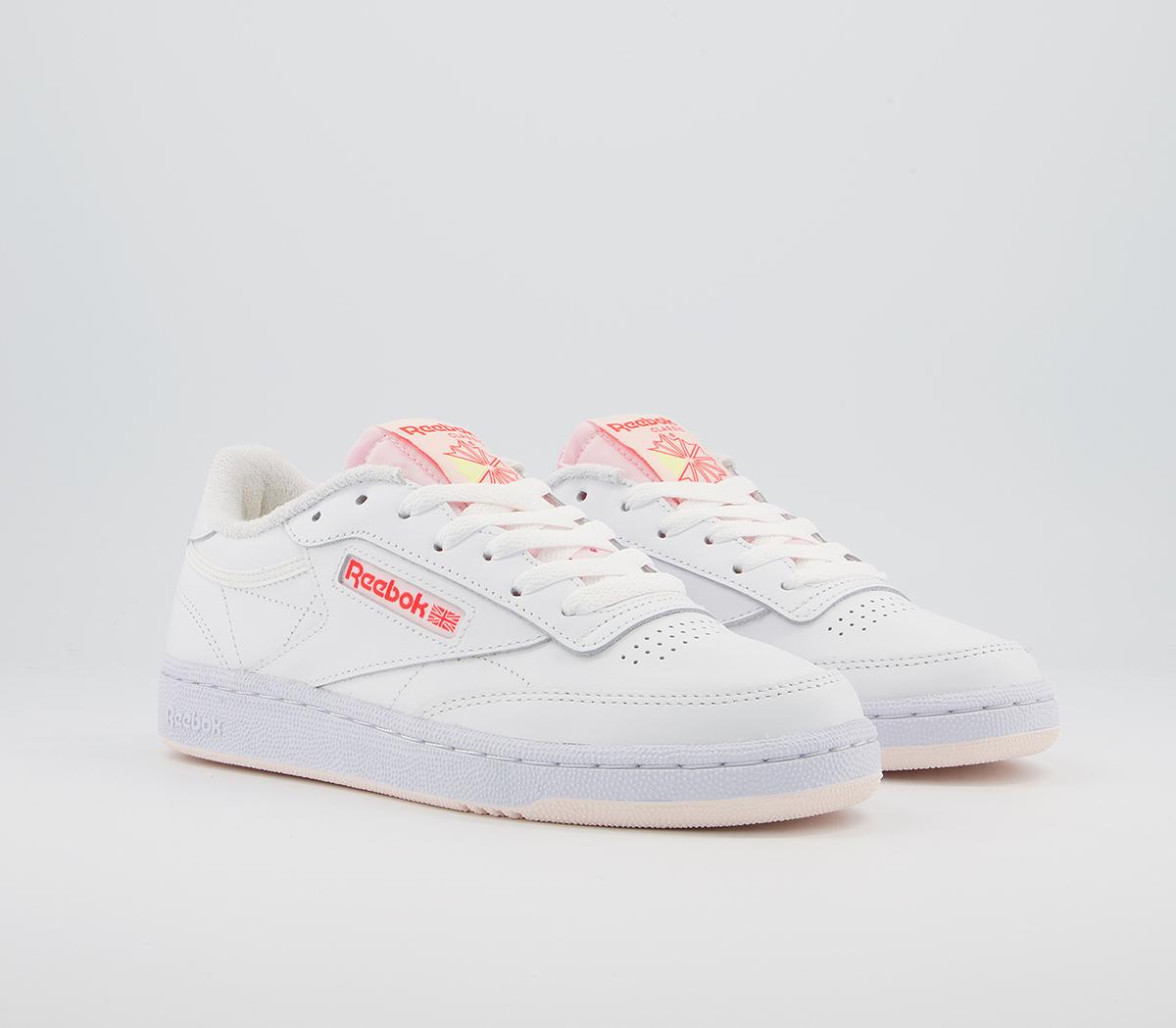 Reebok Club C 85 Trainers Reebok Club C 85 Trainers White Ceramic Pink Orange