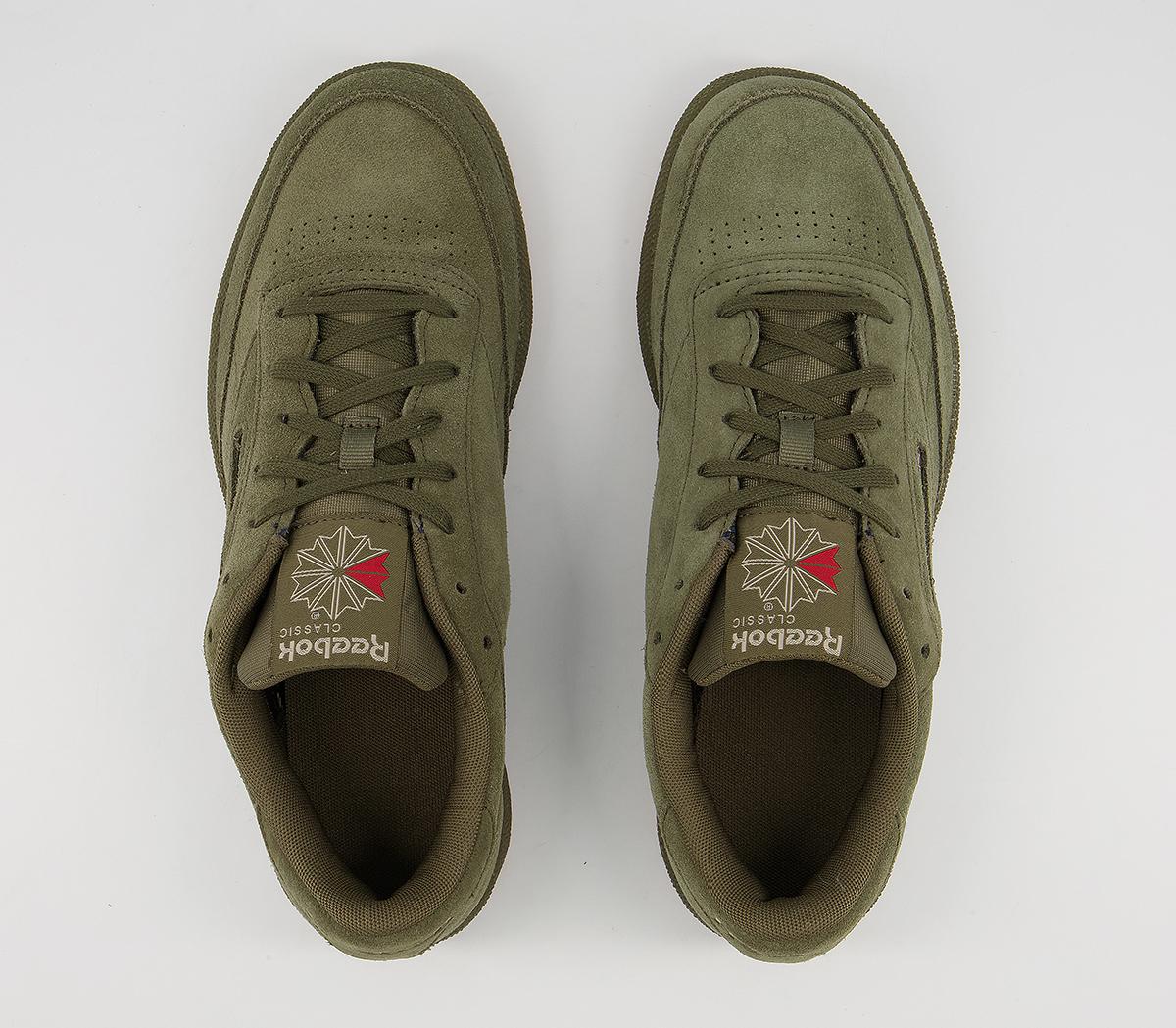 Reebok Club C 85 Trainers Reebok Club C 85 Trainers Olive Beige Gum