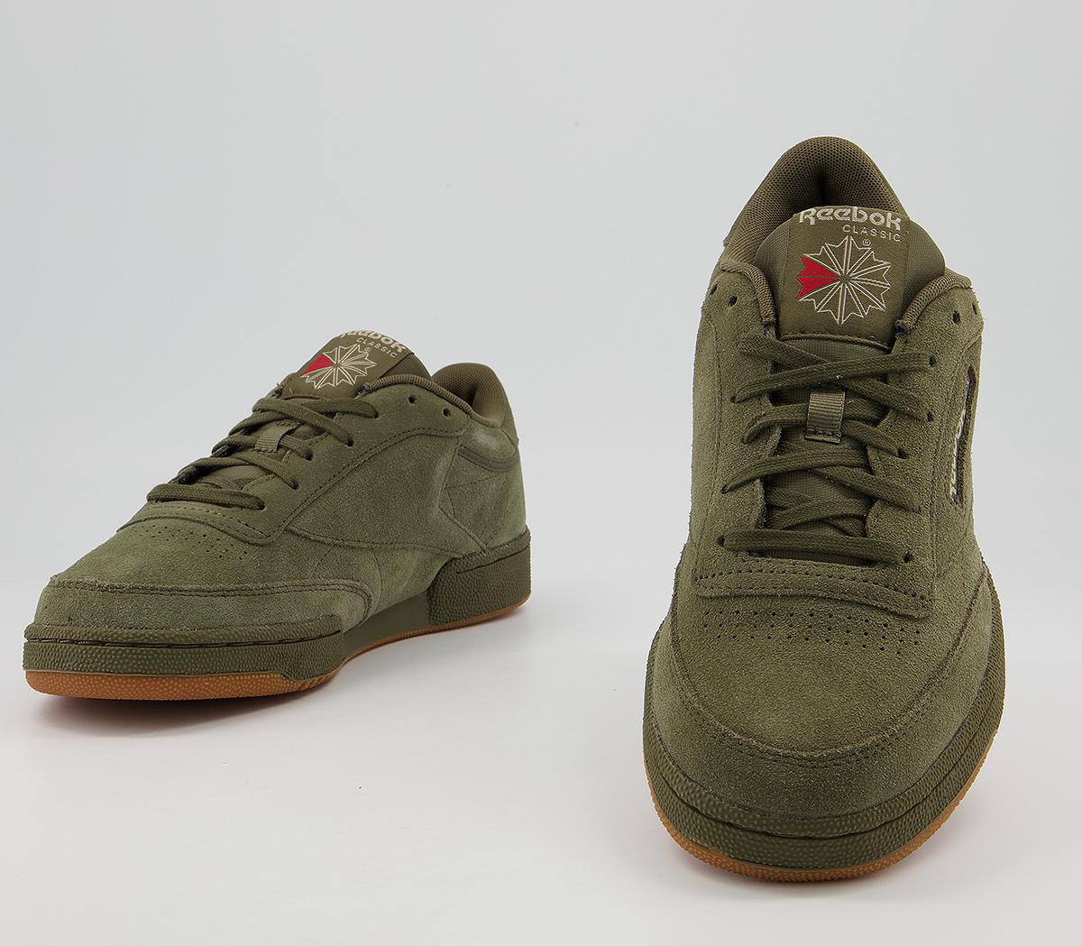 Reebok Club C 85 Trainers Reebok Club C 85 Trainers Olive Beige Gum