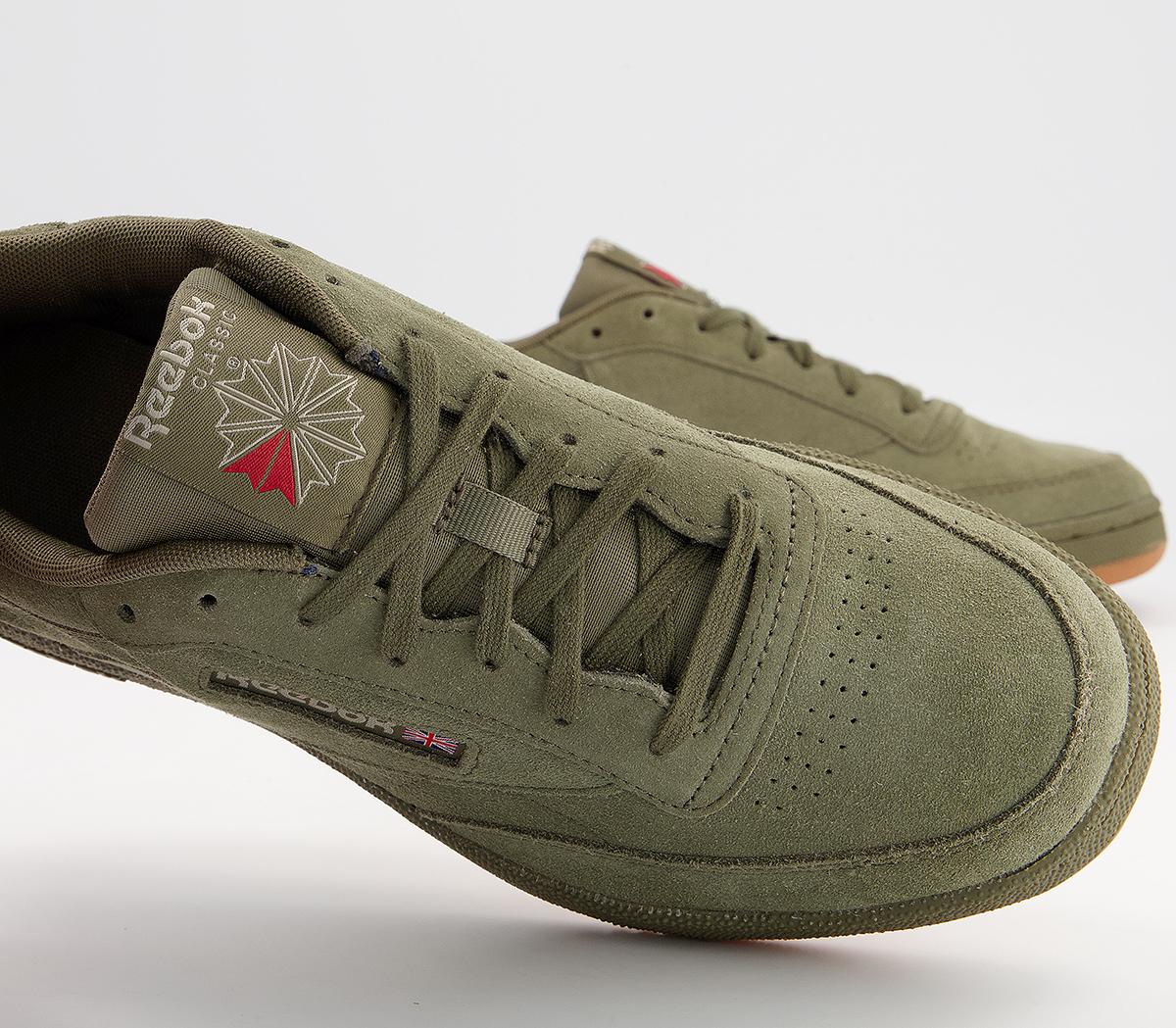Reebok Club C 85 Trainers Reebok Club C 85 Trainers Olive Beige Gum