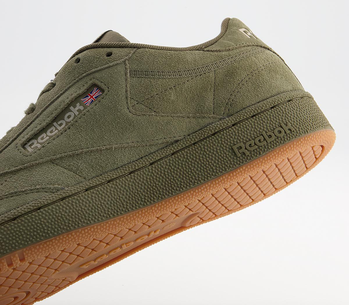 Reebok Club C 85 Trainers Reebok Club C 85 Trainers Olive Beige Gum