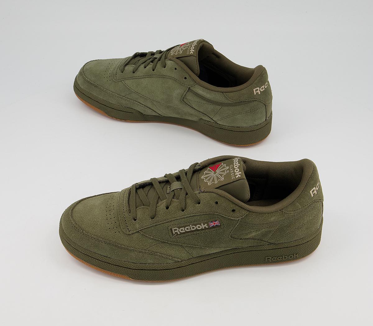 Reebok Club C 85 Trainers Reebok Club C 85 Trainers Olive Beige Gum