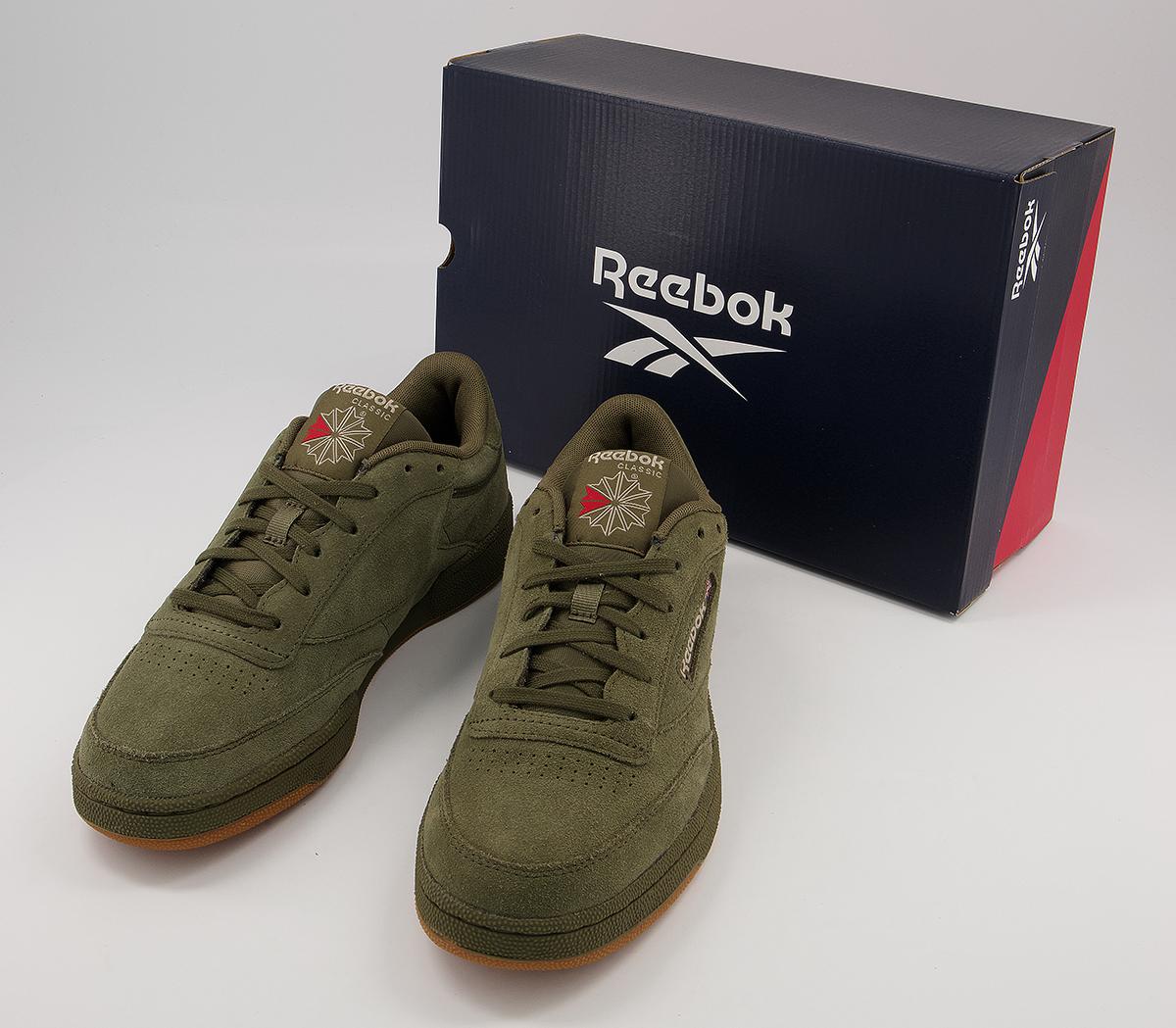 Reebok Club C 85 Trainers Reebok Club C 85 Trainers Olive Beige Gum