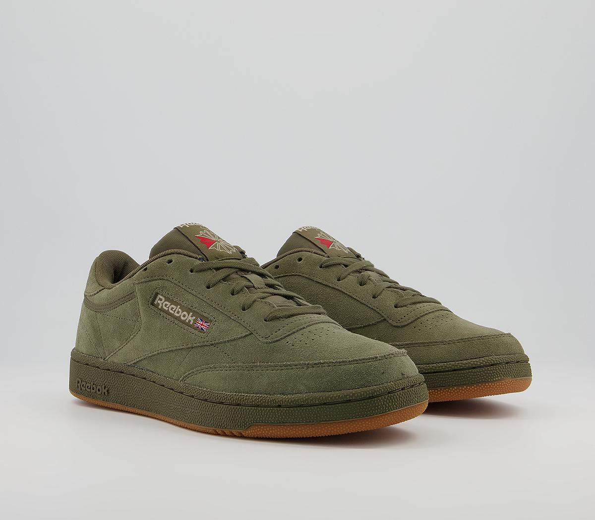 Reebok Club C 85 Trainers Reebok Club C 85 Trainers Olive Beige Gum