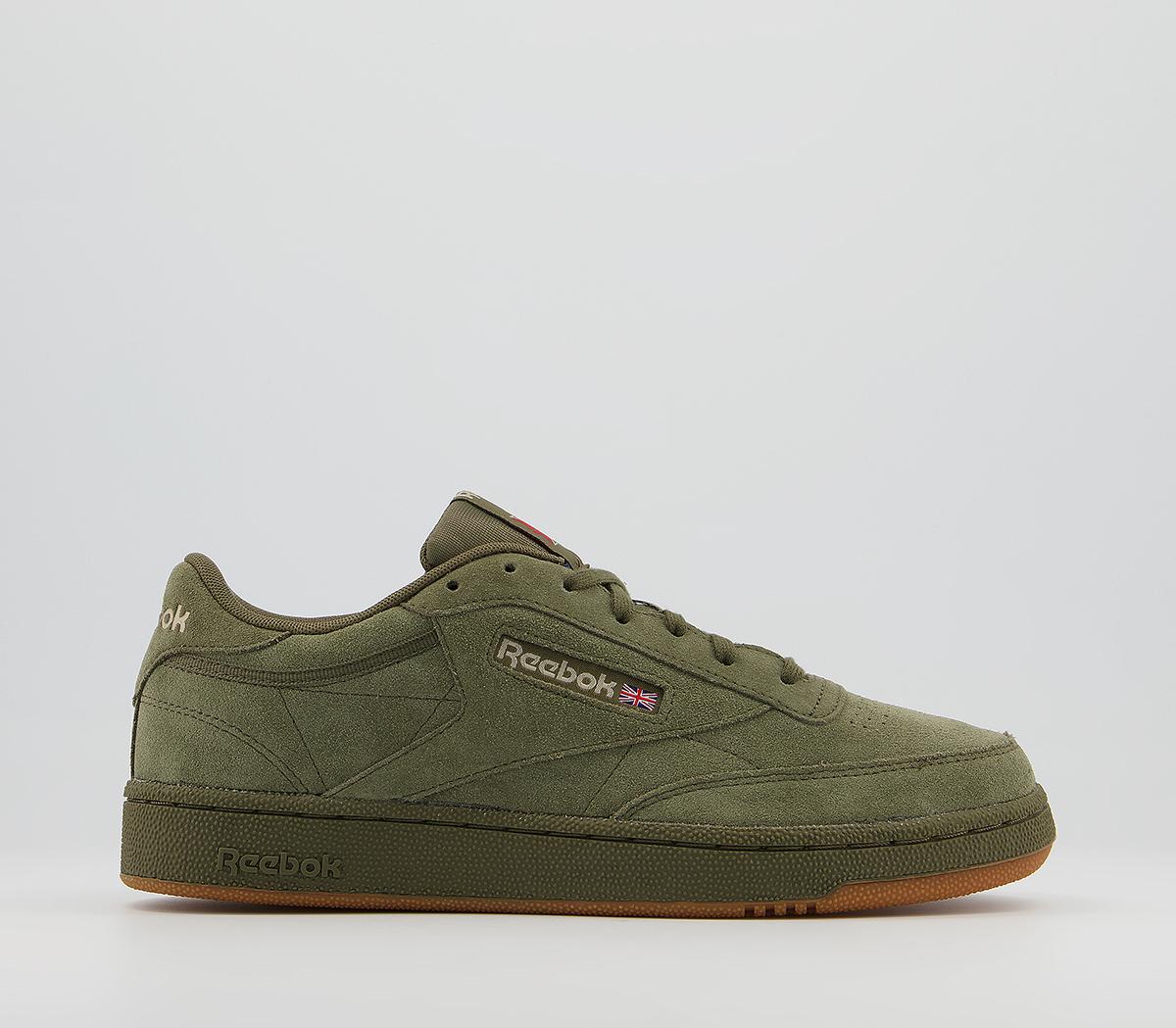 Reebok club on sale c olive