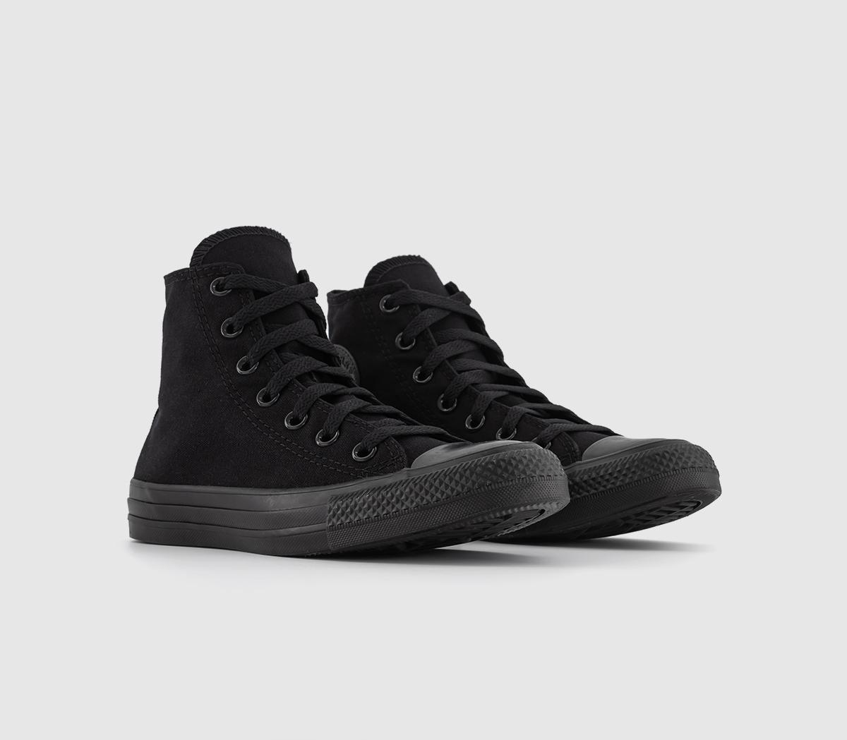 Converse Kids All Star High Top Black Canvas Trainers, 4
