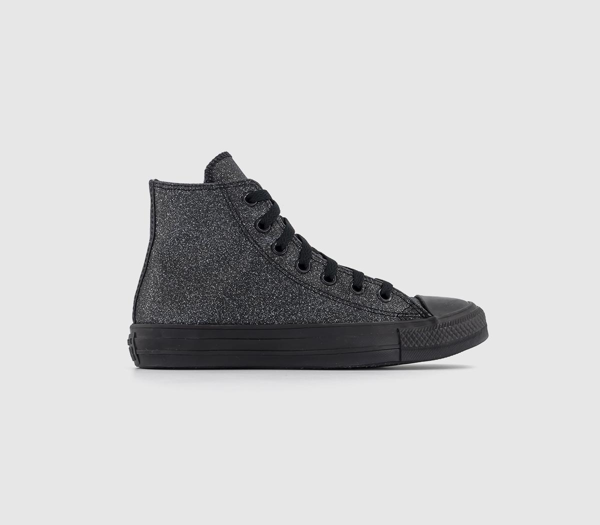 Black sparkly on sale converse trainers