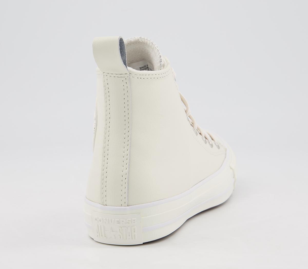 converse all star hi trainers egret egret leather