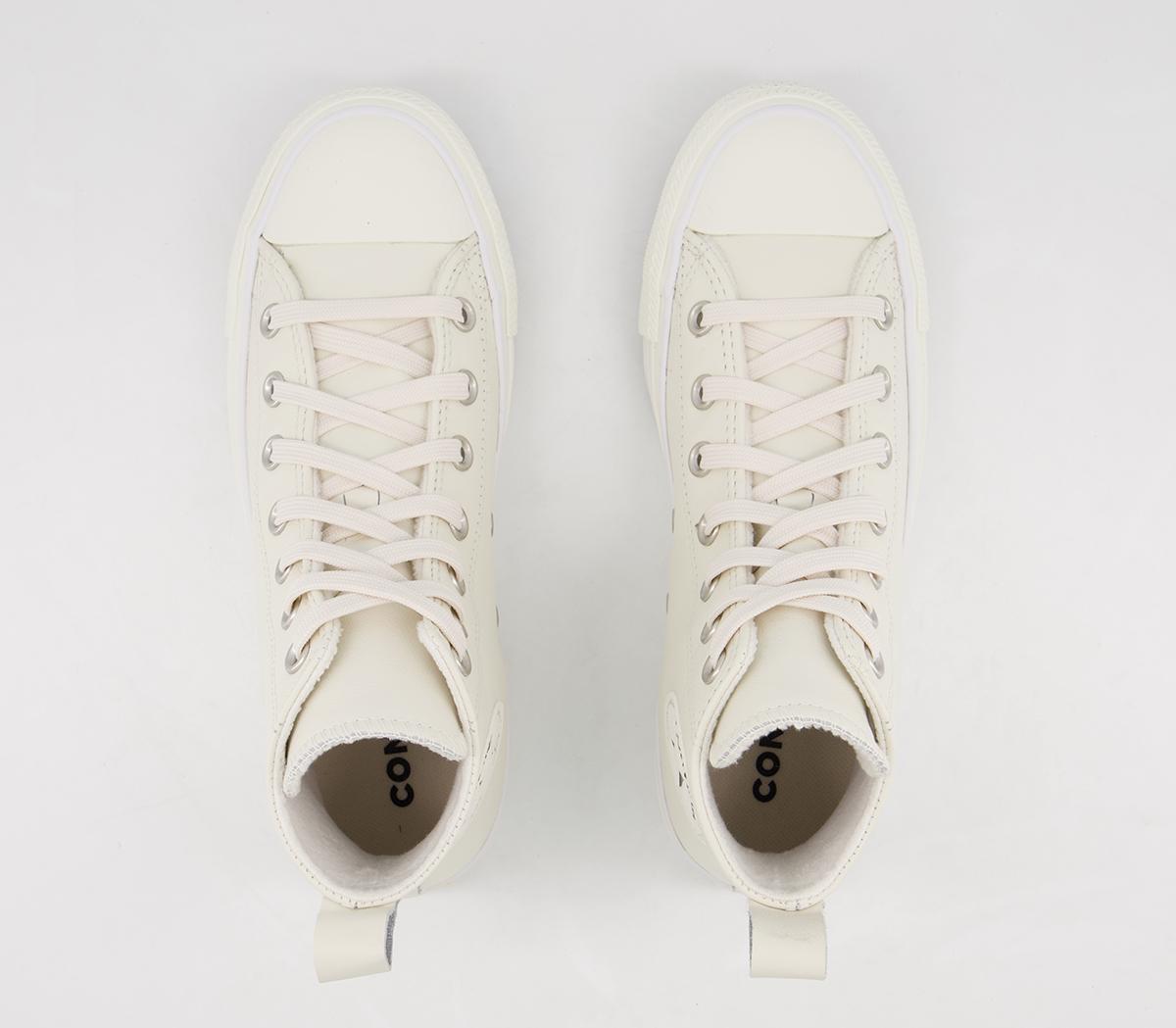 converse all star hi trainers egret egret leather