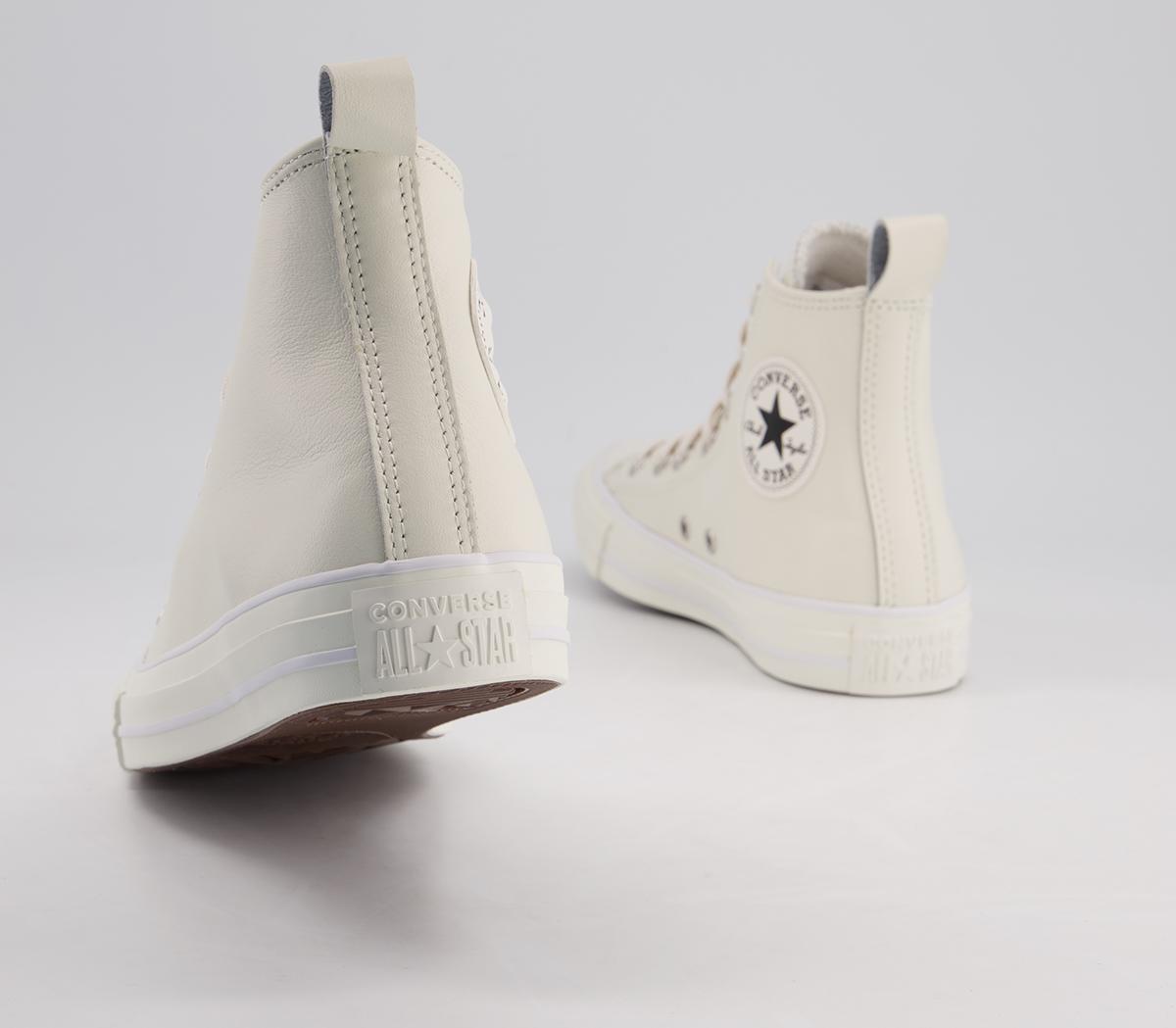 converse all star hi trainers egret egret leather