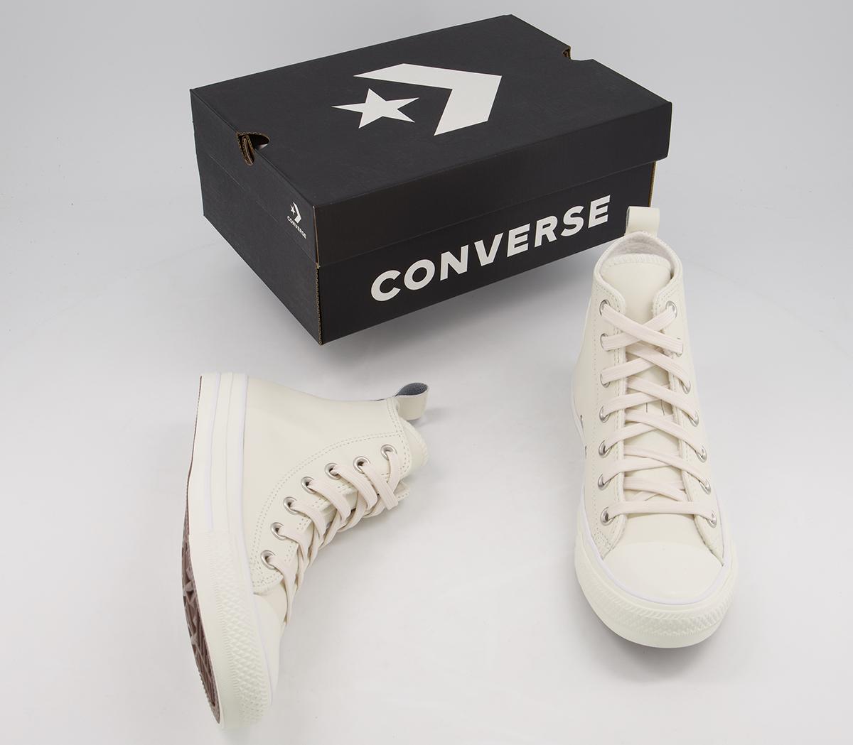 converse all star hi trainers egret egret leather